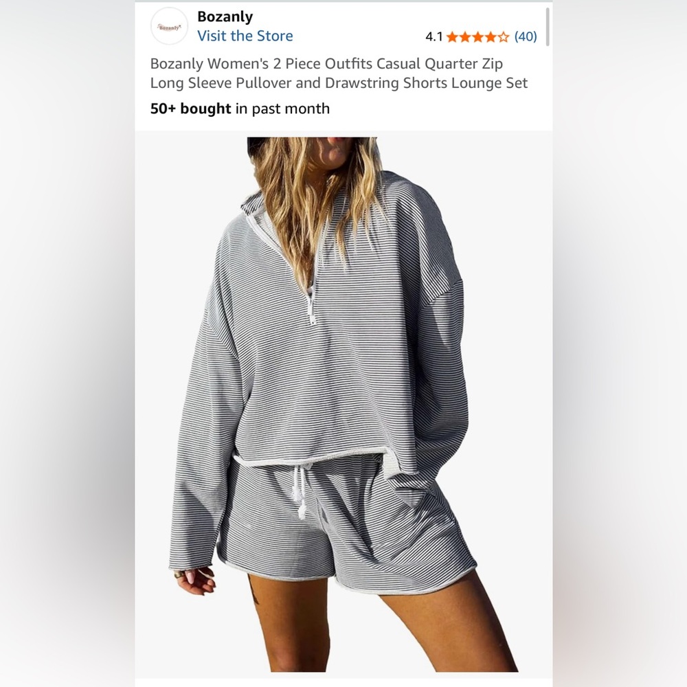 Striped Gray Women's Top